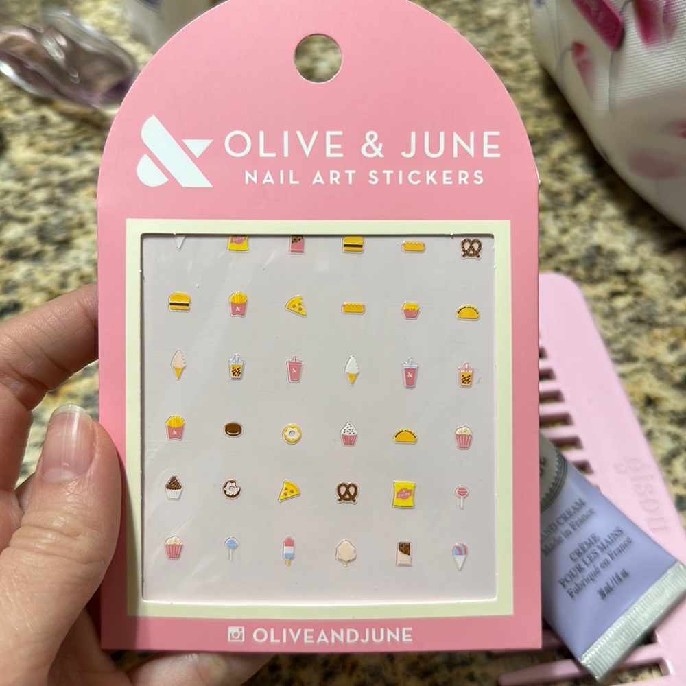 NWT Nail Art Stickers Olive & June fast food and snacks